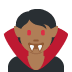 🧛🏾 vampire: medium-dark skin tone display on Twitter